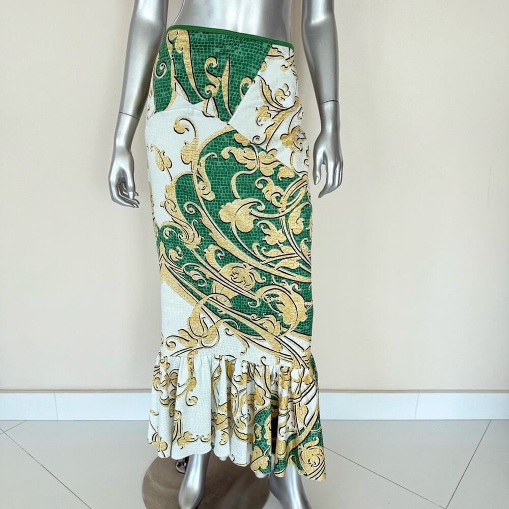 Just Cavalli women long skirt size 46 IT or 10 US Authentic